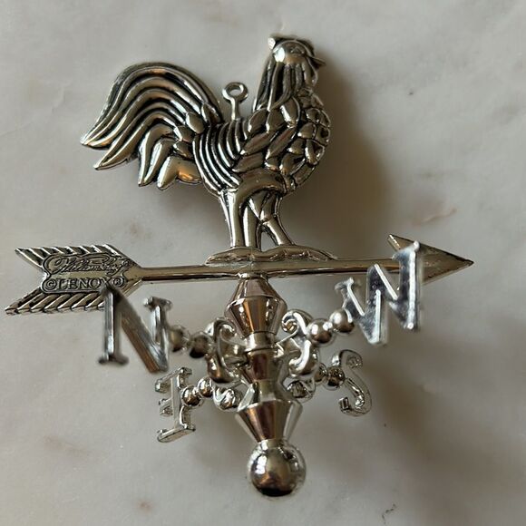 Lenox 2004 Williamsburg silver plated rooster ornament - Picture 2 of 4